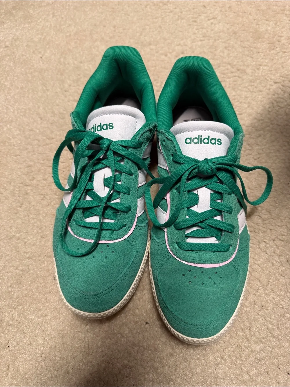 adidas green suede